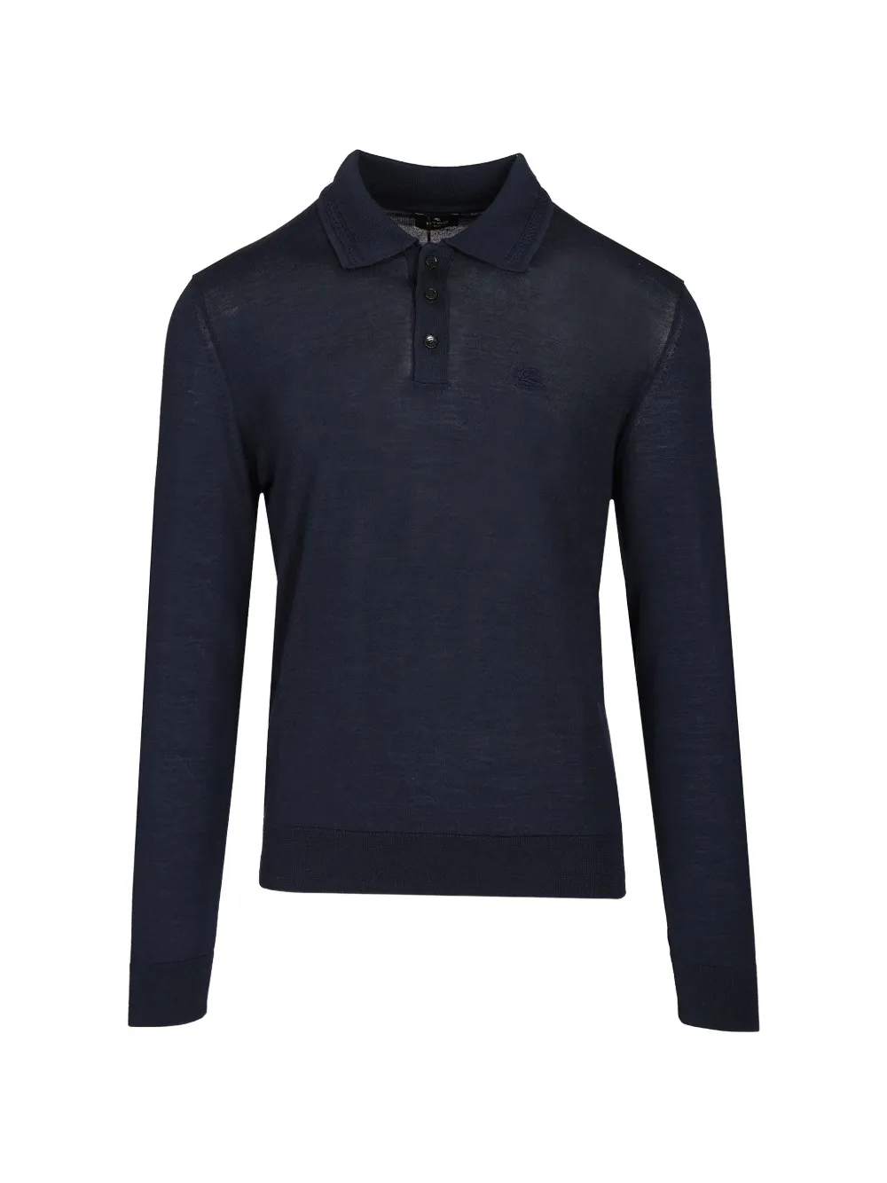 ETRO Fuji long-sleeve polo-collar sweater - Blu
