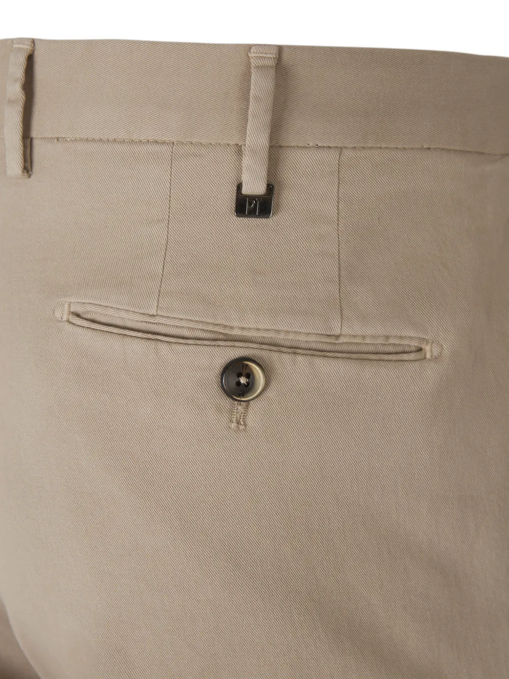 PT Torino logo-plaque slim-fit trousers Beige