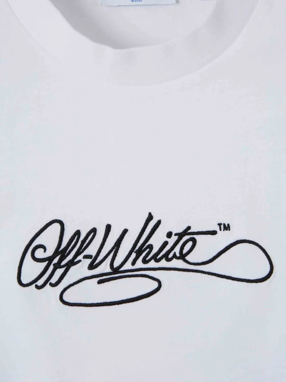 Off-White Katoenen T-shirt met geborduurd logo Wit