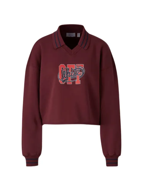 Off-White cropped cotton hoodie