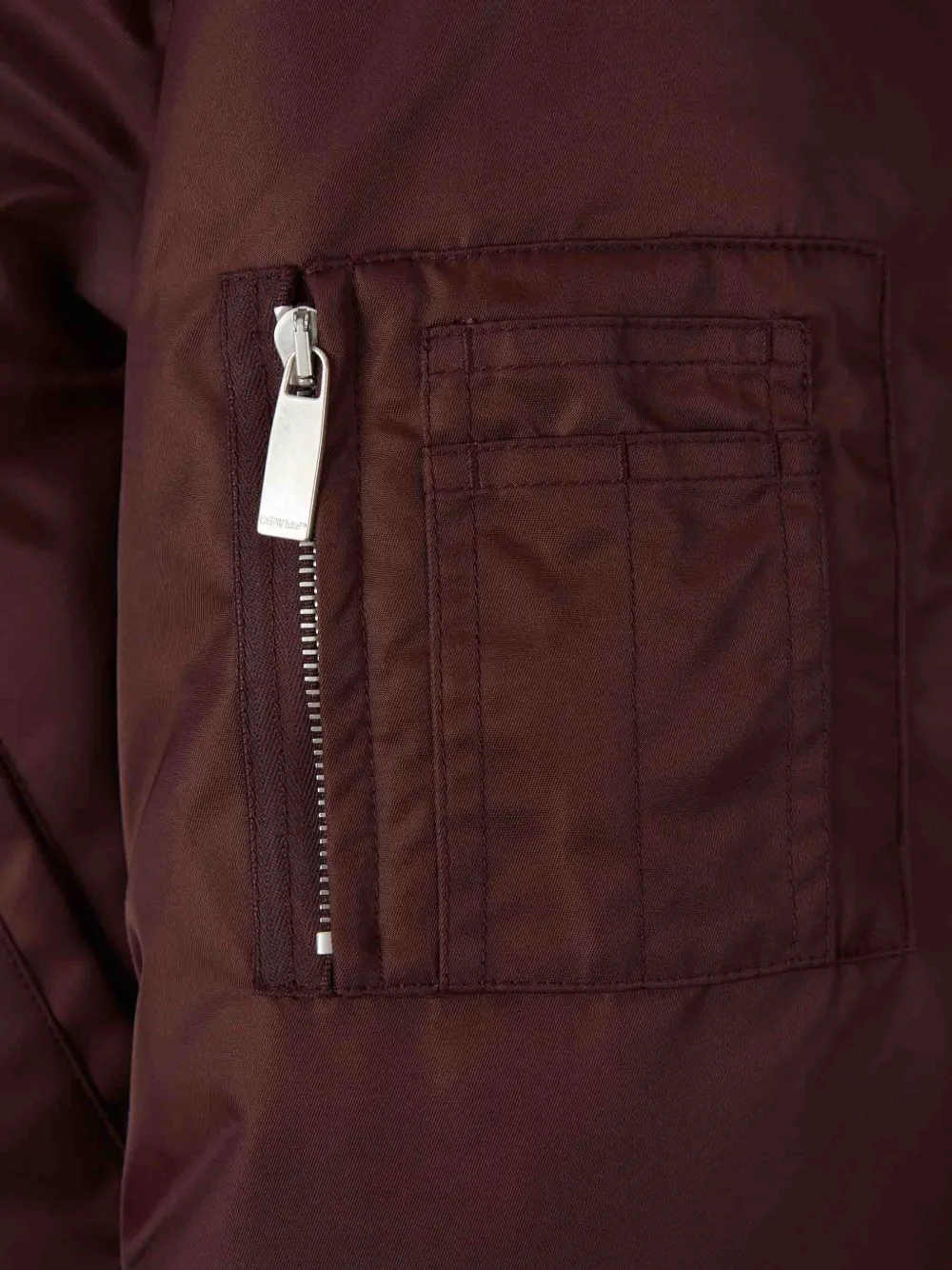 Off-White Bomberjack met geborduurd logo Rood