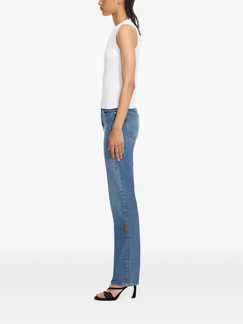 Off-White Geribbelde top met logoprint Wit
