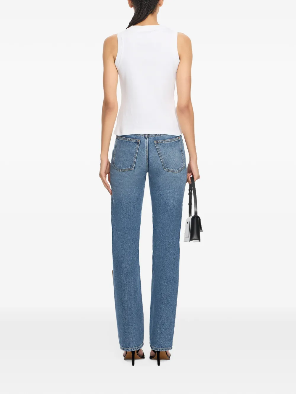 Off-White Geribbelde top met logoprint Wit