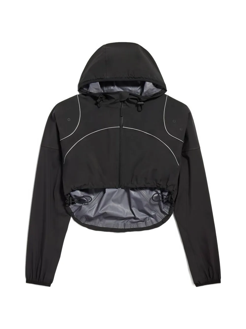 Balenciaga Cropped jack met contrasterende afwerking Zwart