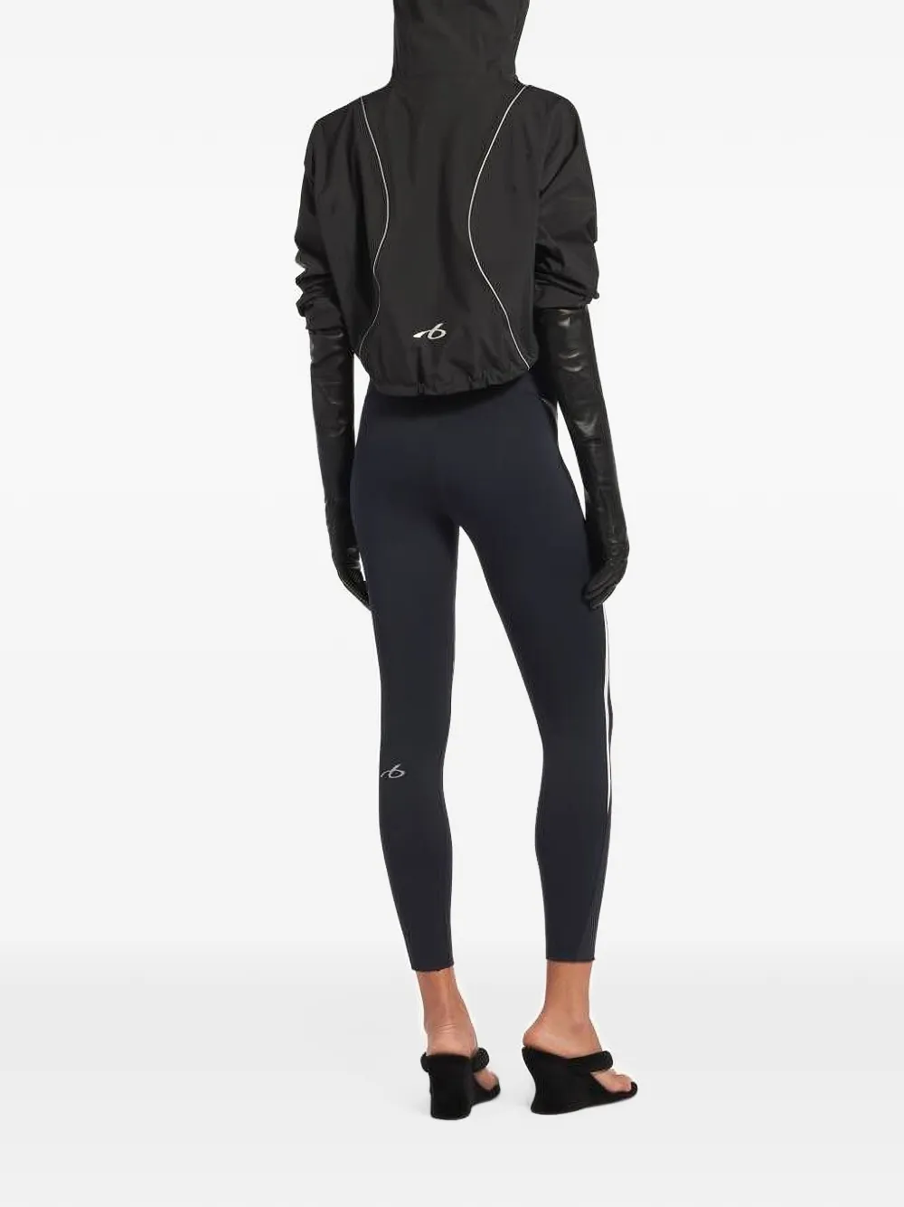 Balenciaga Cropped jack met contrasterende afwerking Zwart