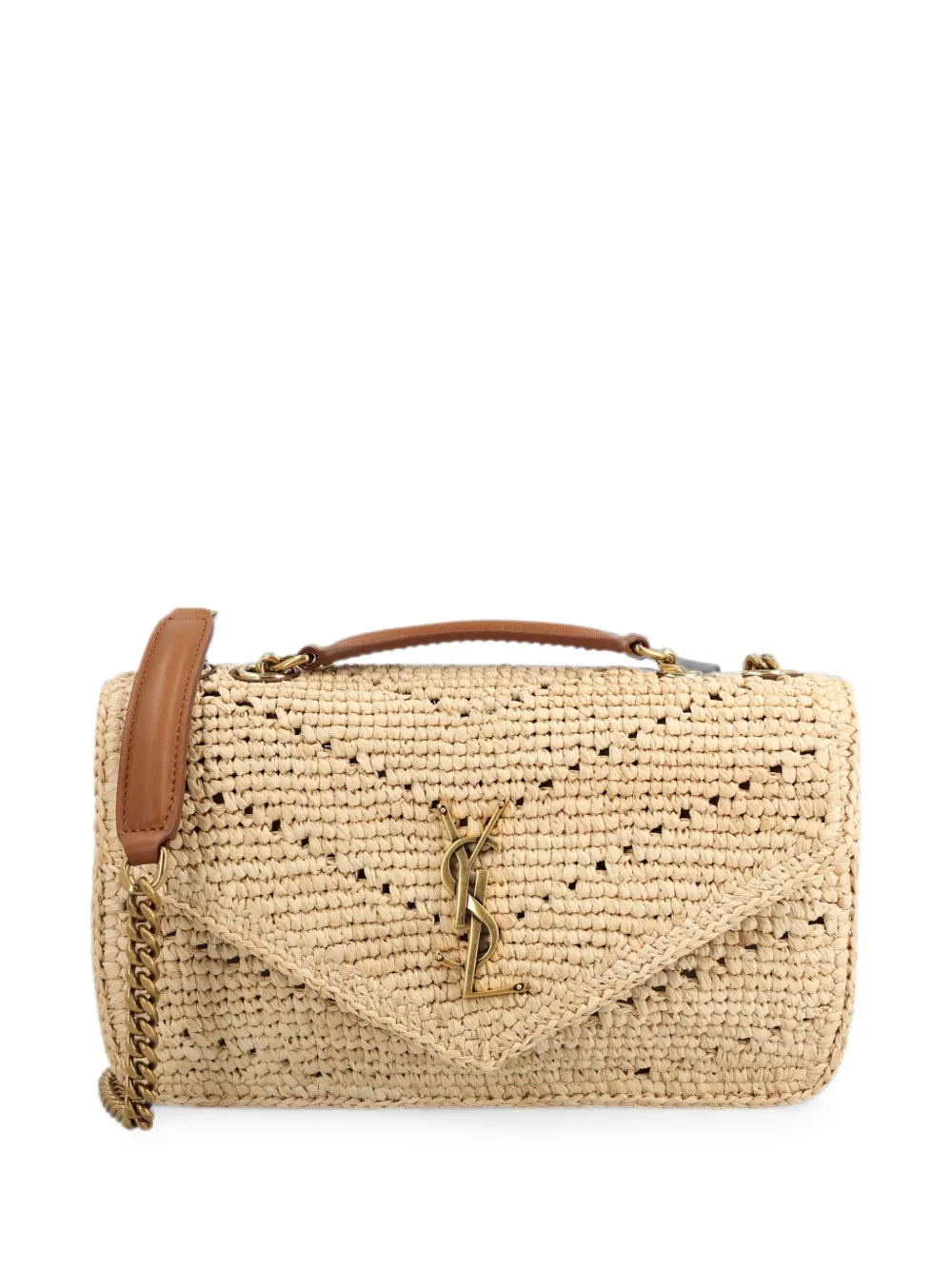 Saint Laurent Loulou woven-design YSL shoulder bag - Toni neutri
