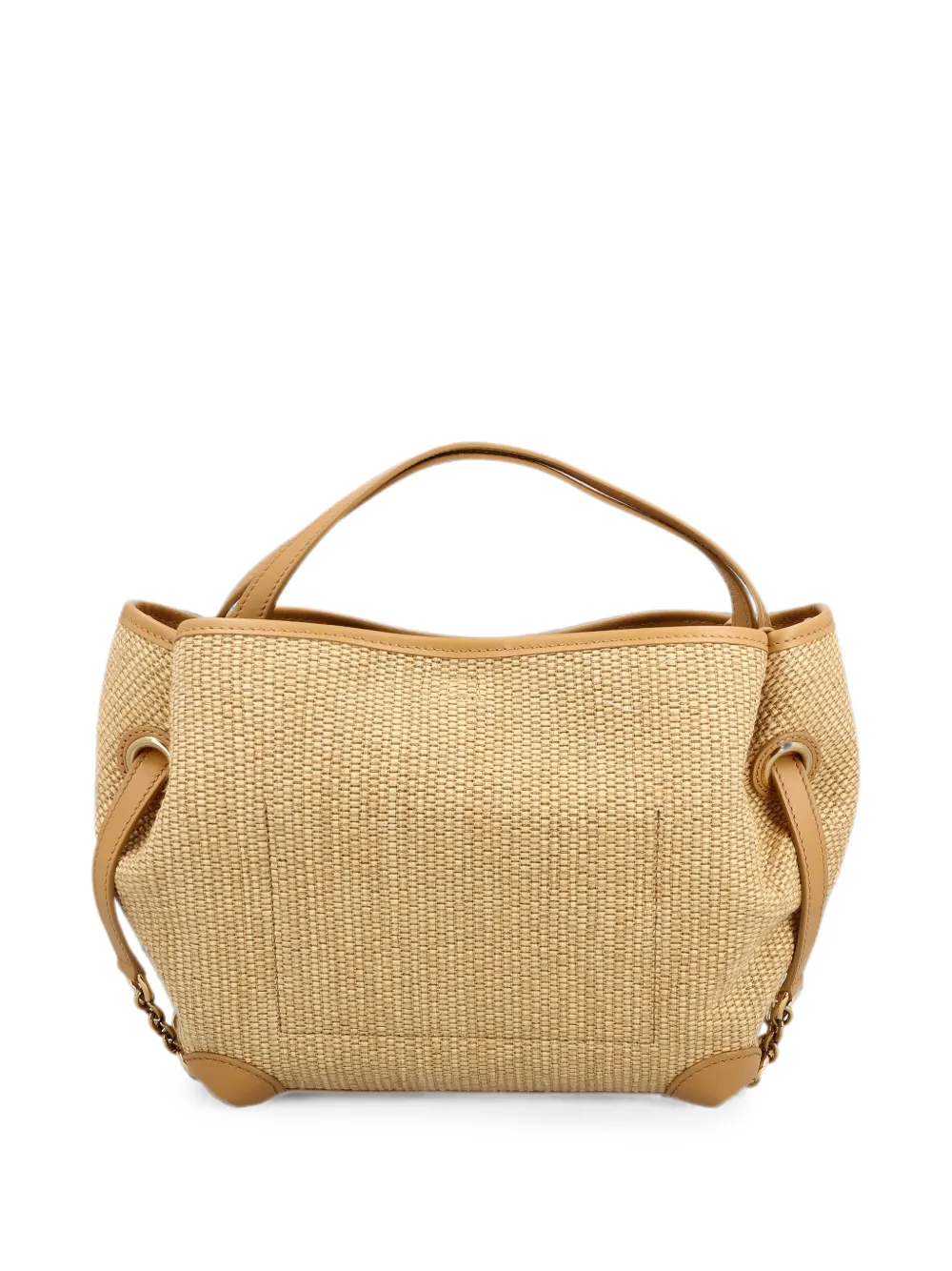Chloé Kleine Clover shopper met raffia-effect vezels Beige