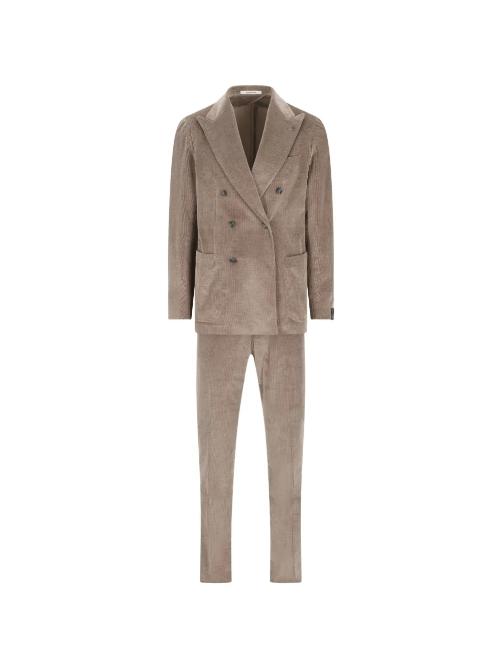 Tagliatore double-breasted corduroy suit - Marrone