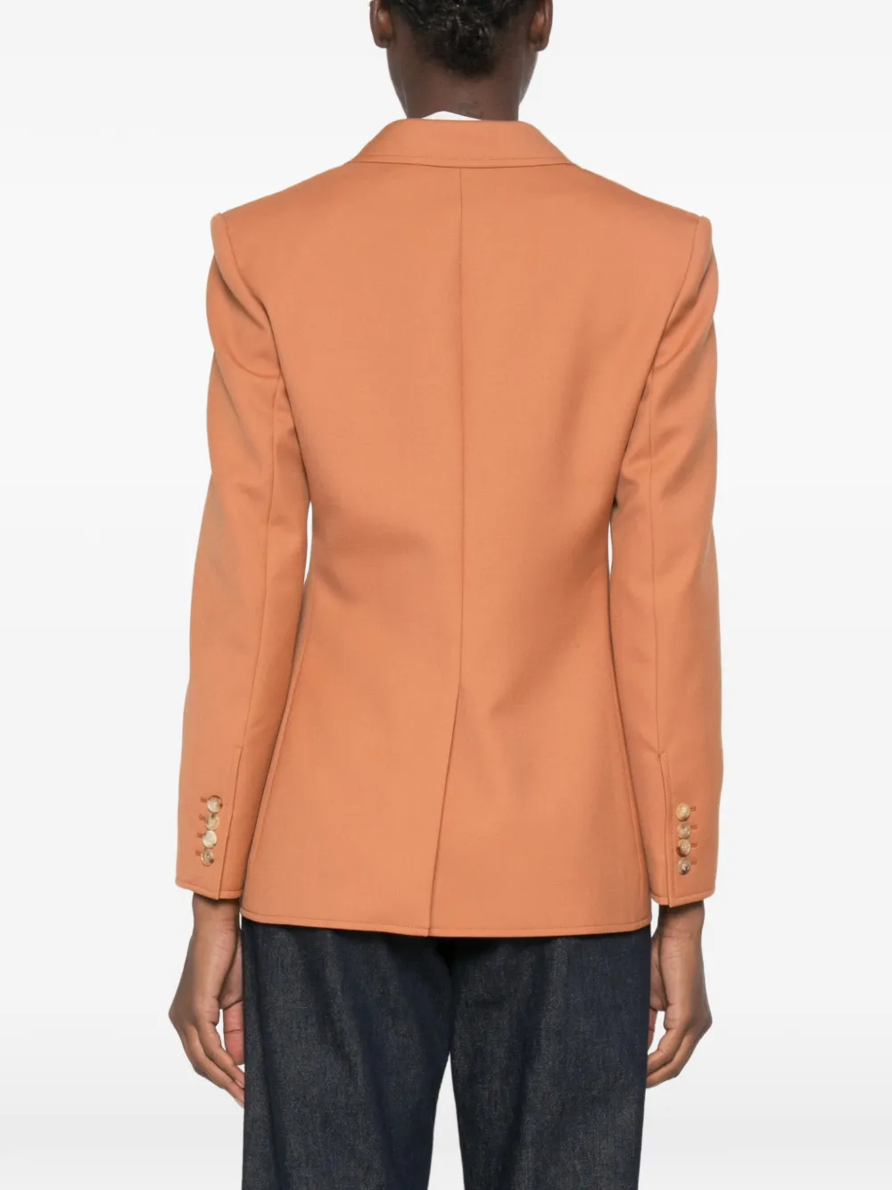 Chloé Wollen gabardine blazer met enkele rij knopen Oranje
