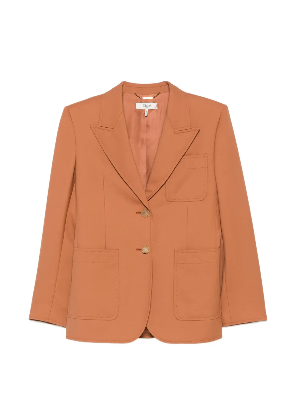 Chloé peak-lapels single-breasted blazer - Orange