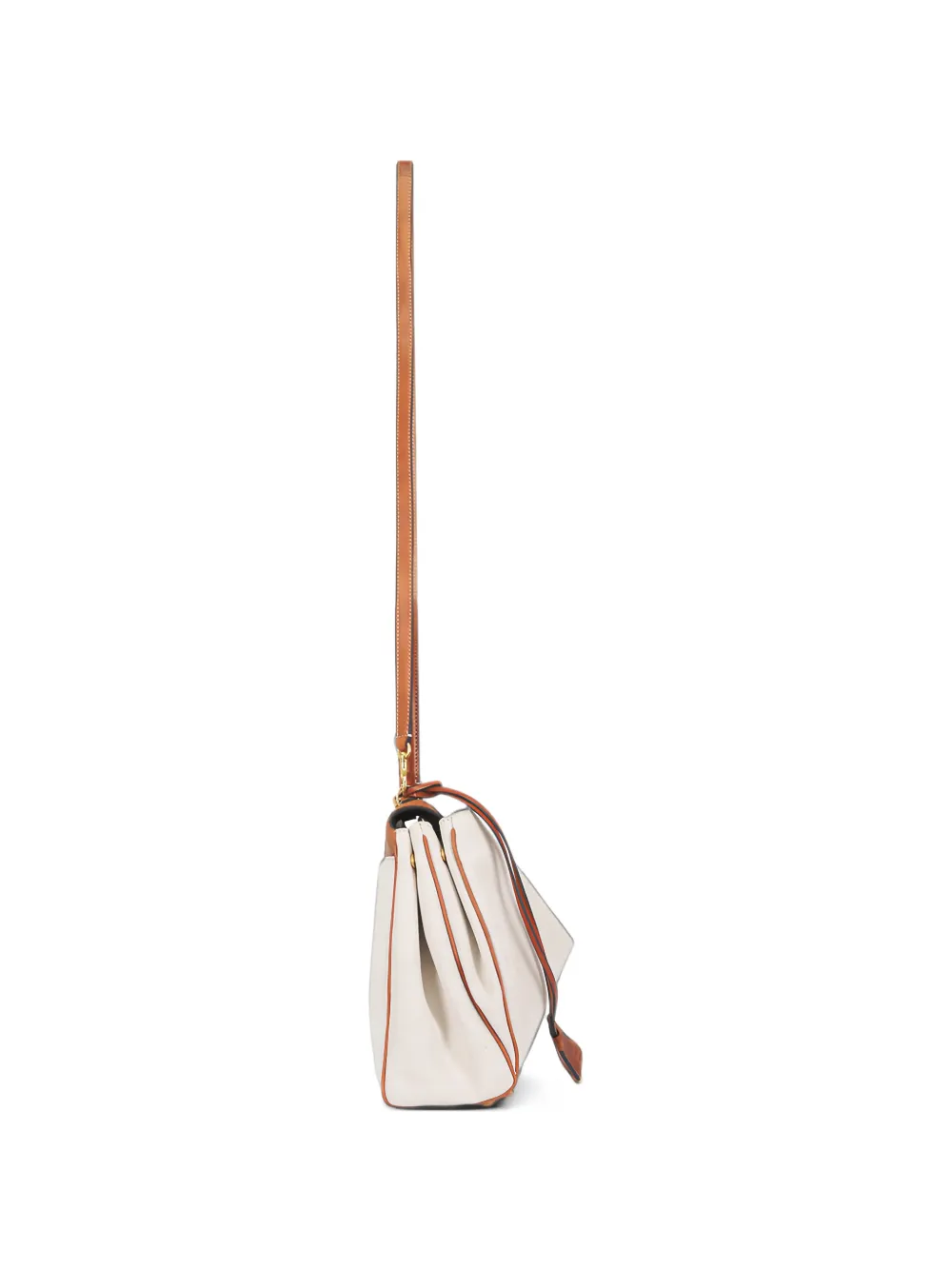 Balenciaga Medium Rodeo canvas handtas met draaislotsluiting Beige