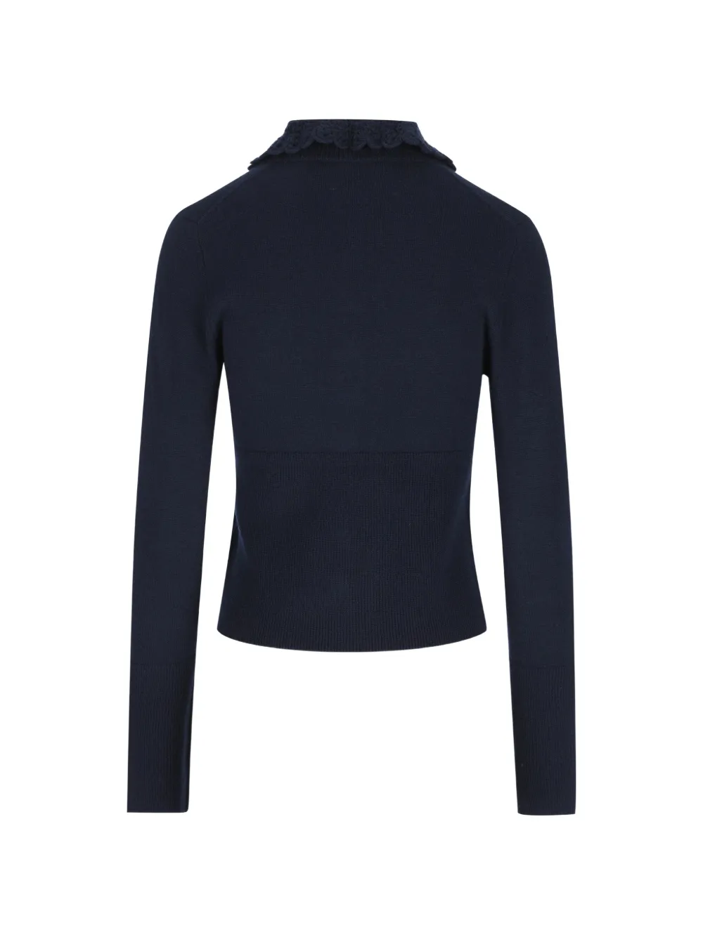 Chloé Slim-fit wolgebreid vest met logo Blauw