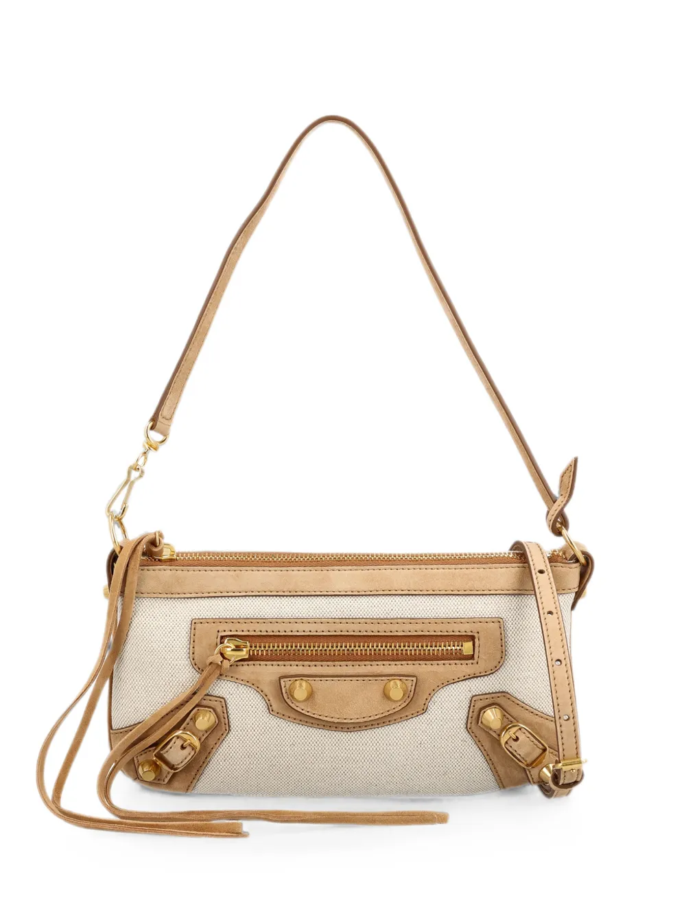 Balenciaga mini Le City canvas shoulder bag - Toni neutri