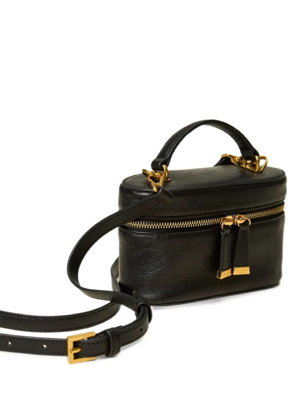 TWINSET Leren bucket-tas Zwart