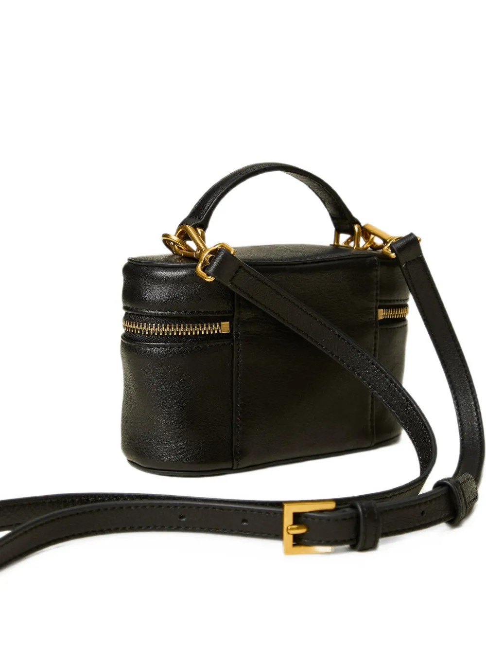 TWINSET Leren bucket-tas Zwart
