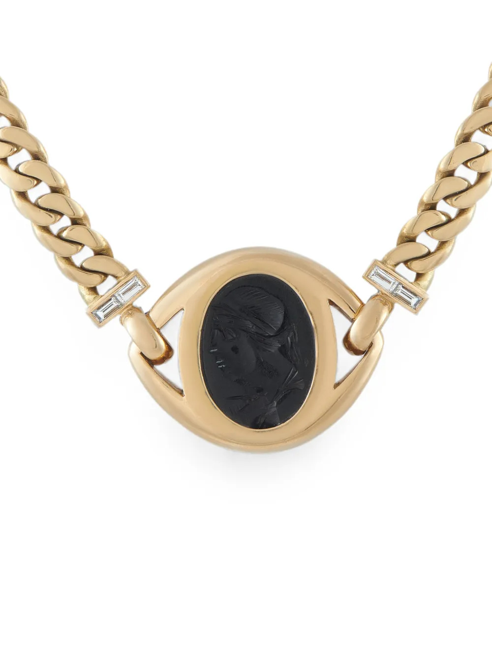 Bvlgari Pre-Owned Intaglio diamond necklace - Oro