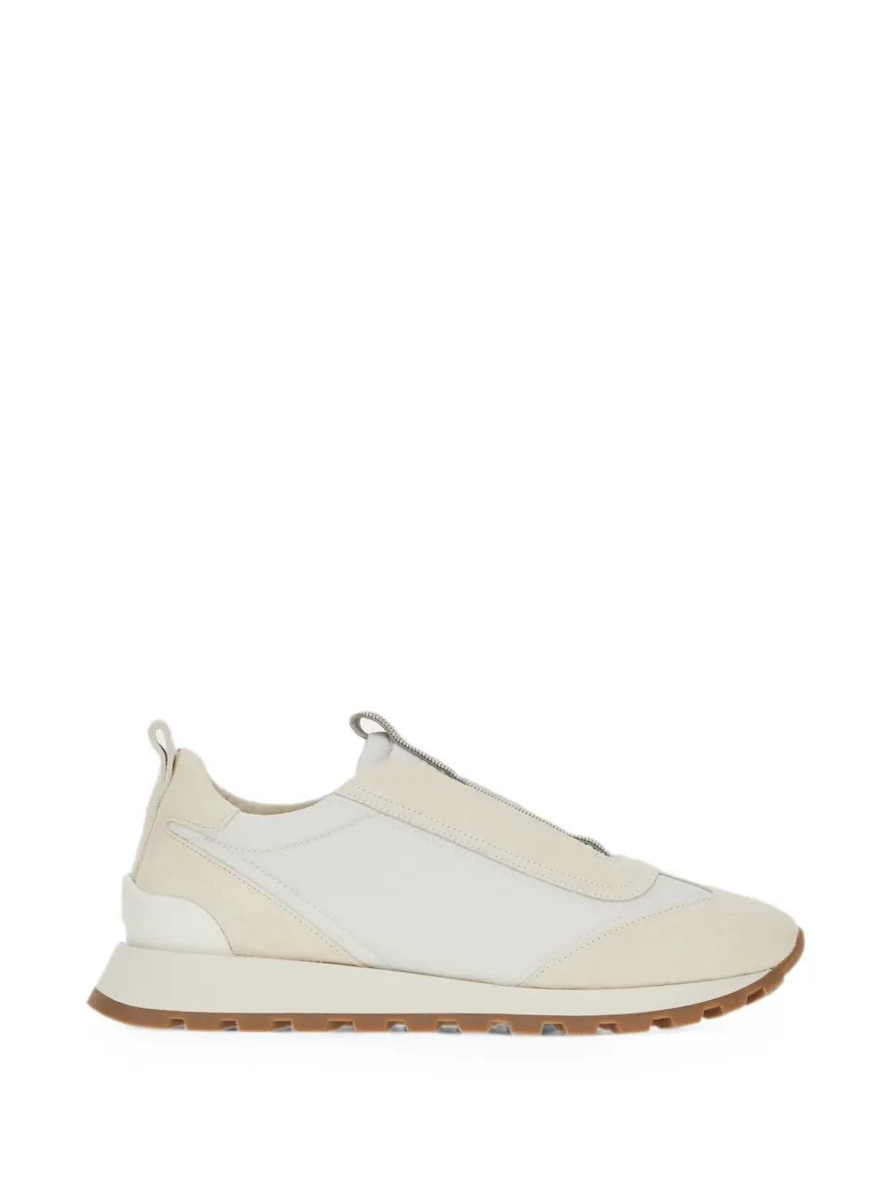 Brunello Cucinelli Sneakers mit Wildledereinsätzen - Weiß