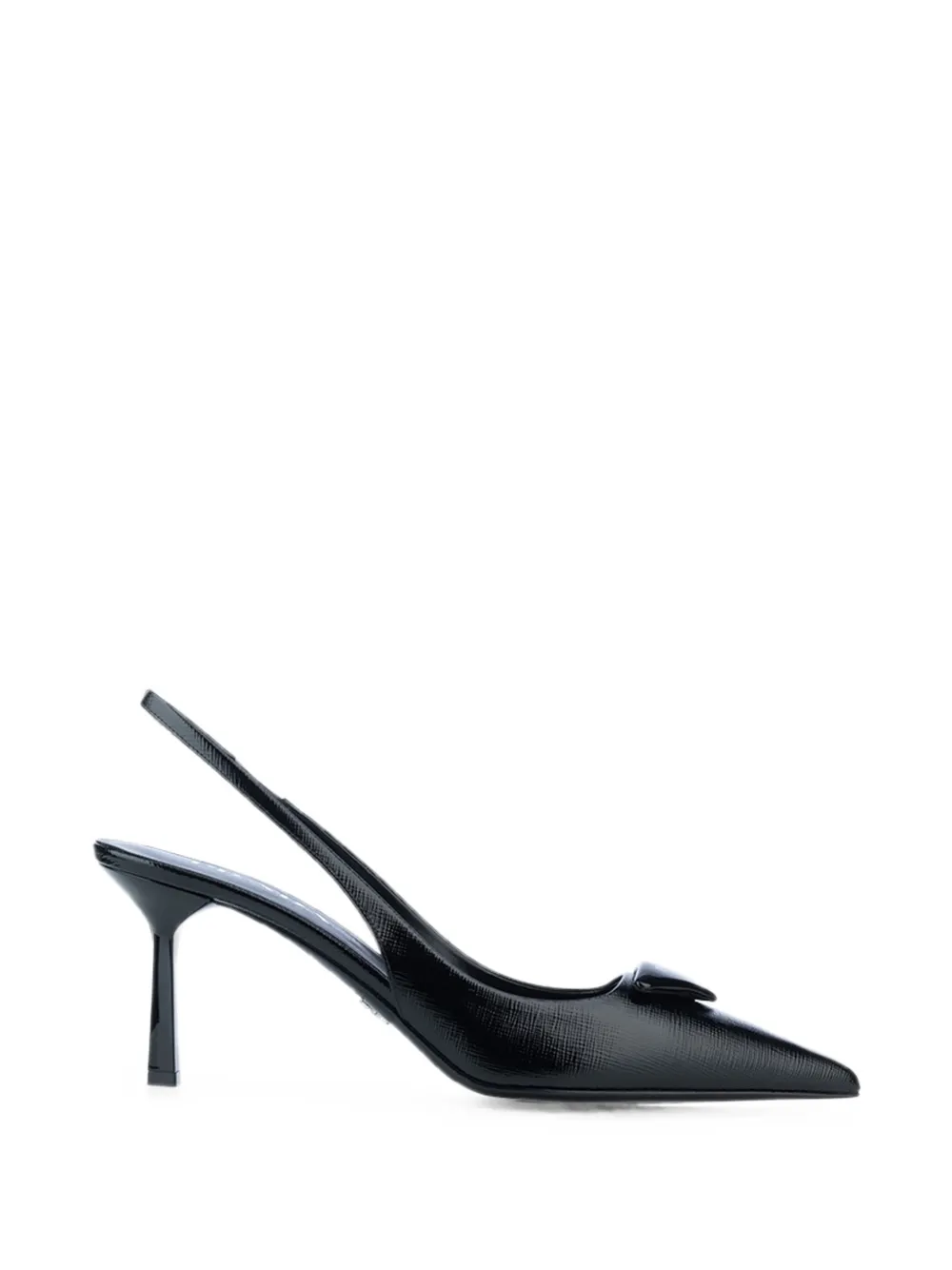 Prada Saffiano-leather slingback pumps - Nero