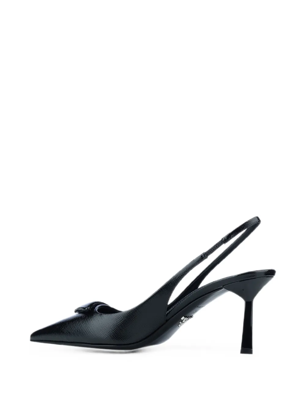 Prada Saffiano-leather slingback pumps Zwart