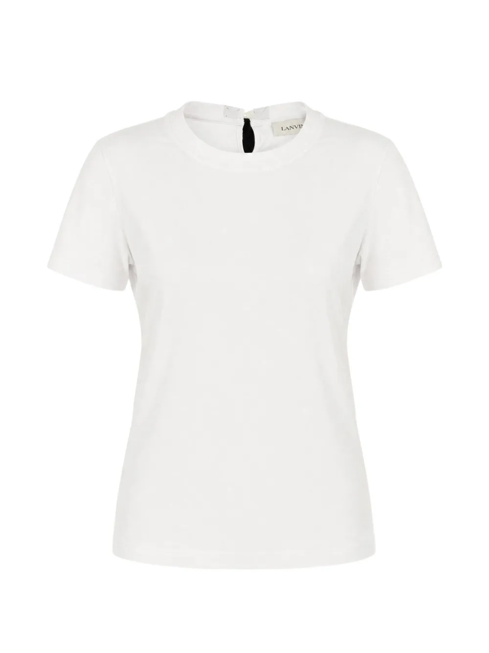 Lanvin grosgrain bow-detail T-shirt - Bianco