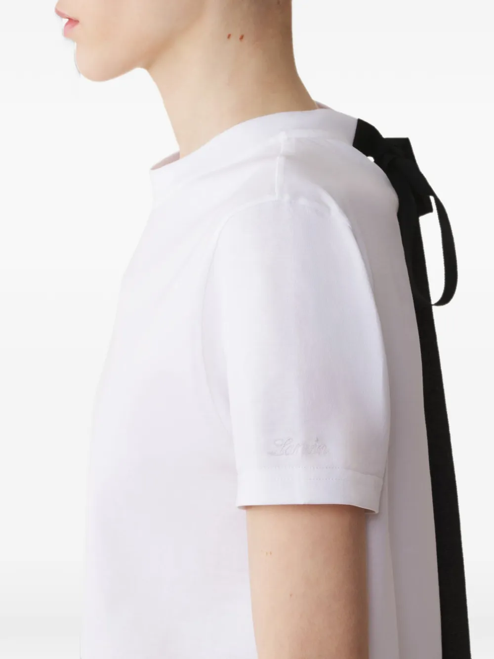Lanvin Grosgrain T-shirt met strikdetail Wit