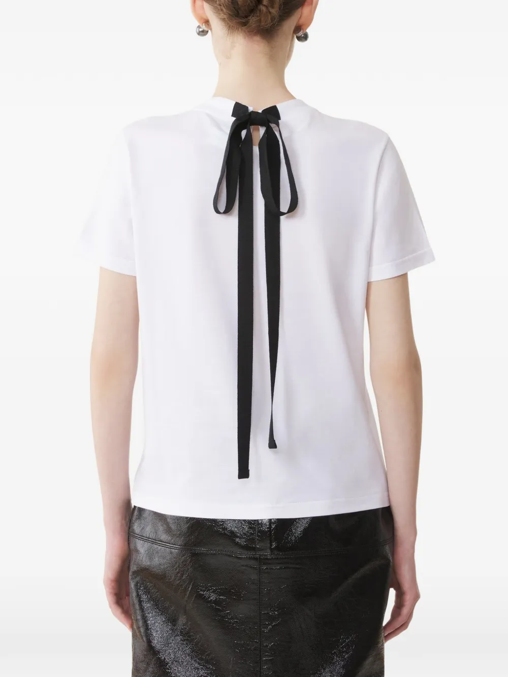 Lanvin Grosgrain T-shirt met strikdetail Wit
