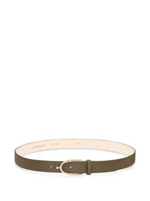 Longchamp pebbled-leather buckle belt