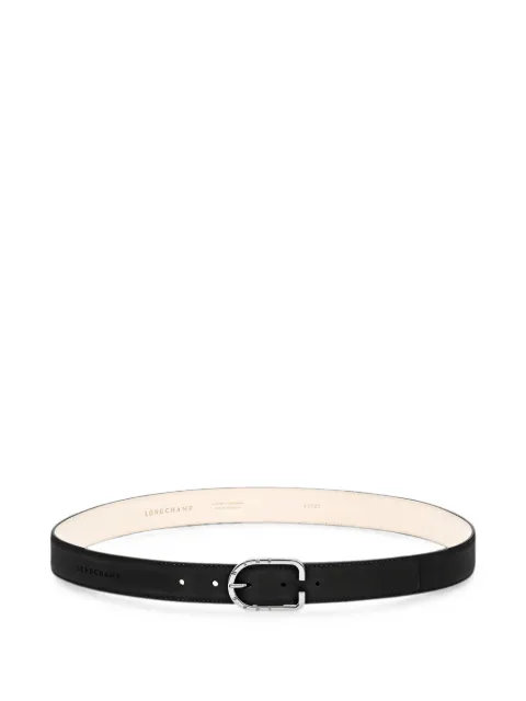 Longchamp engraved-logo leather belt