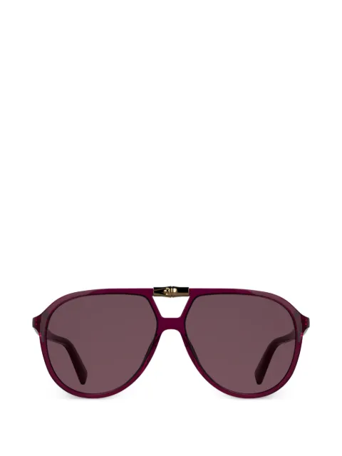 Longchamp lentes de sol estilo piloto con detalle de bambú