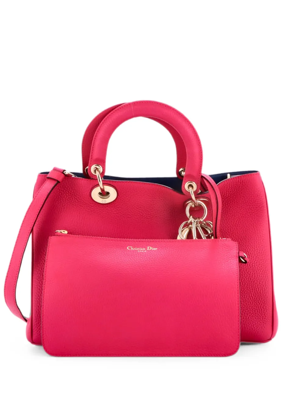 Christian Dior Pre-Owned Borsa tote Diorissimo media in pelle zigrinata - Rosa