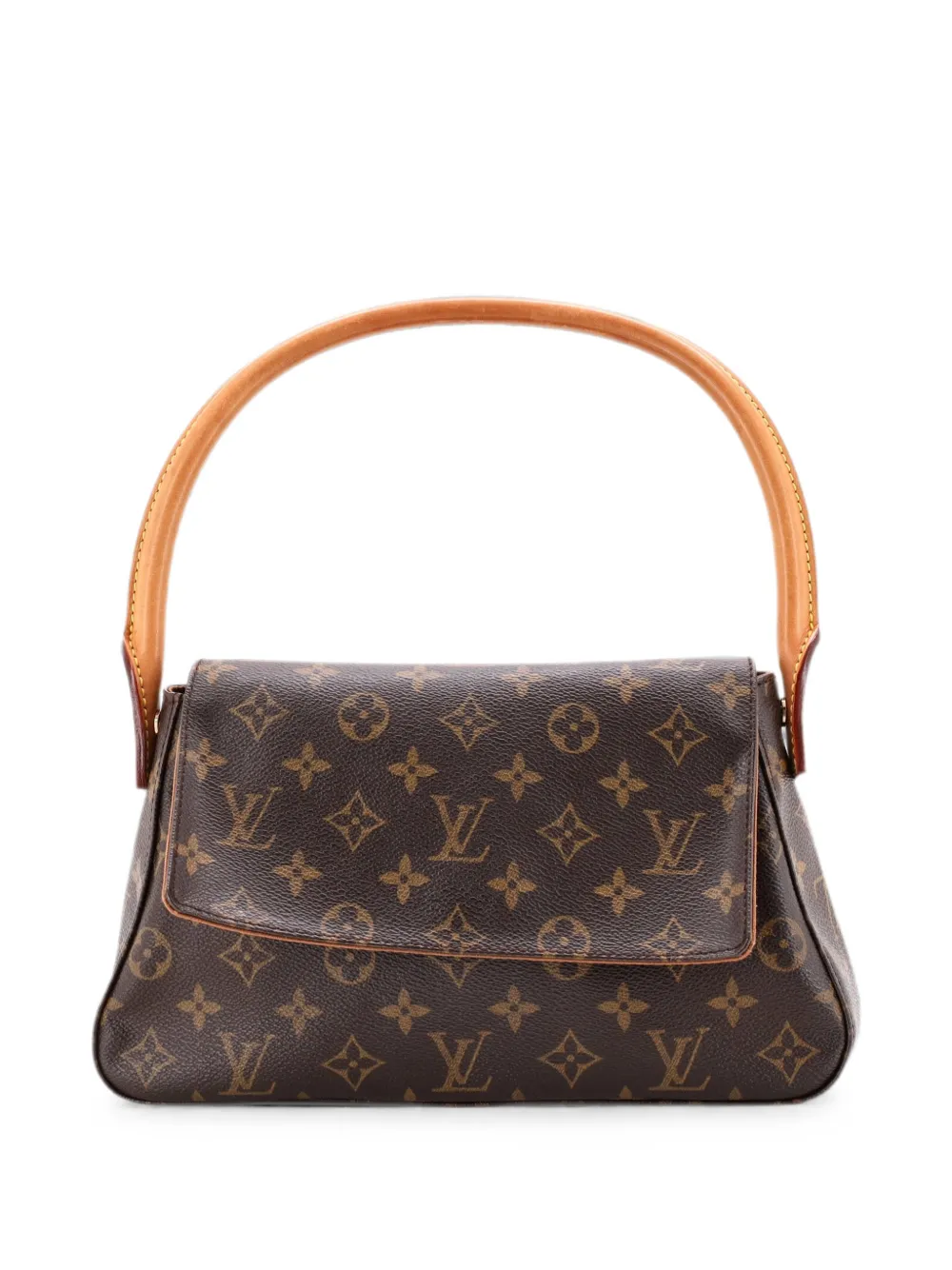 Louis Vuitton Pre-Owned Borsa a tracolla Looping mini in tela con monogramma - Marrone