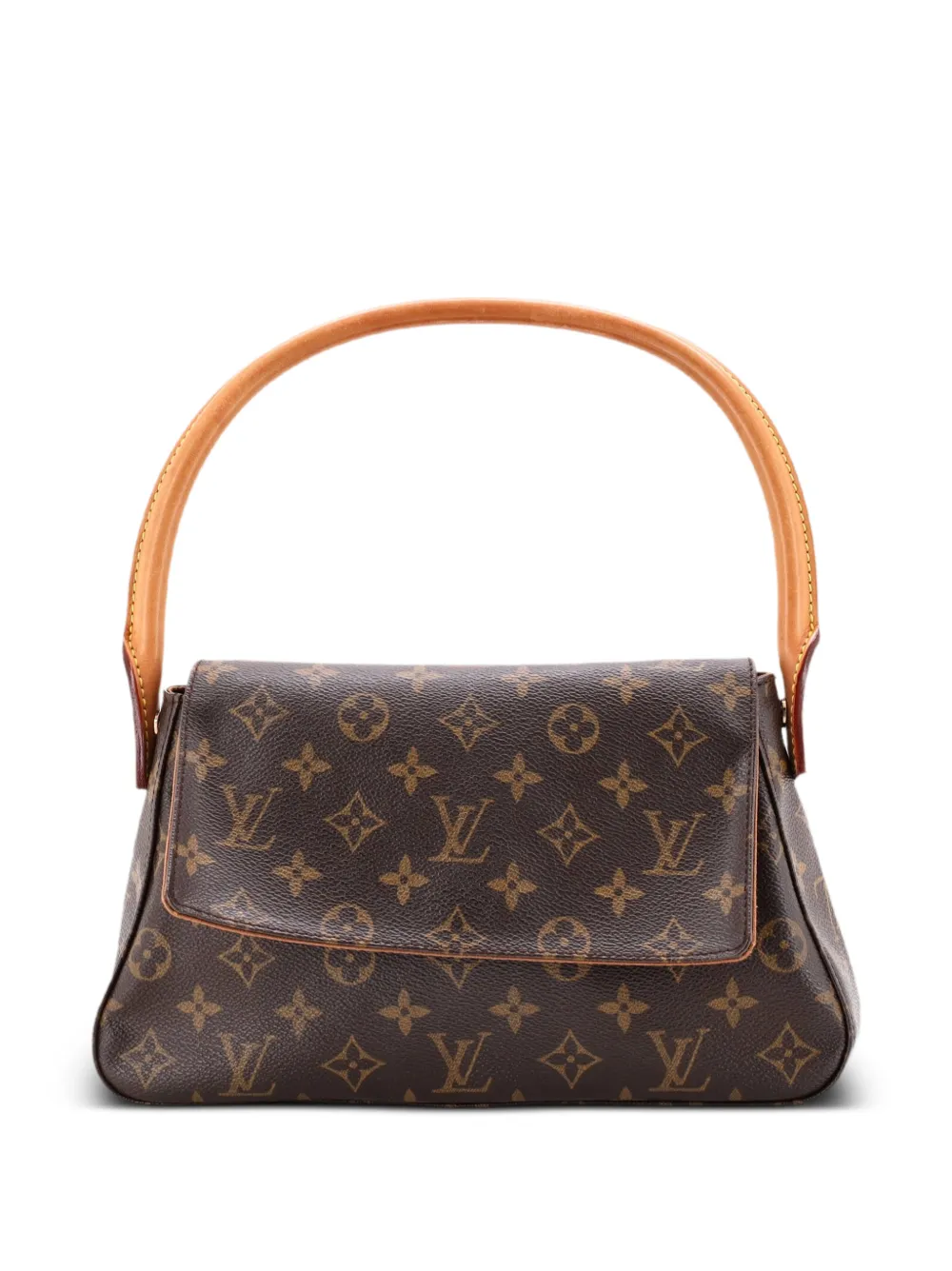 Louis Vuitton Pre-Owned Borsa a tracolla Looping mini in tela con monogramma - Marrone