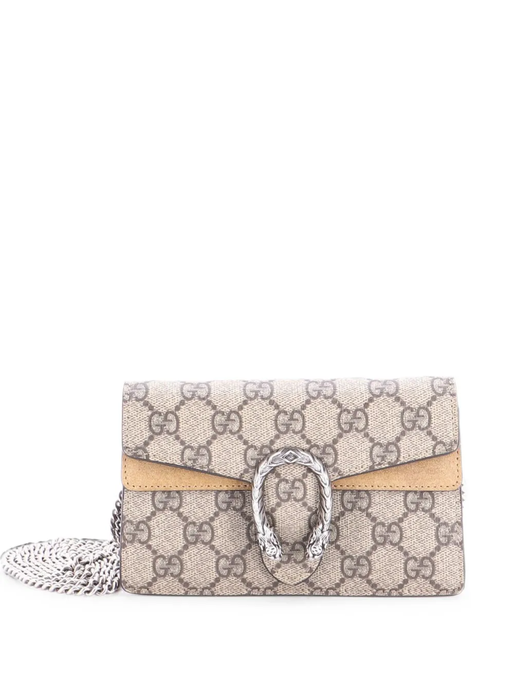 Gucci Pre-Owned Borsa a tracolla Dionysus super mini in tela cerata GG - Marrone
