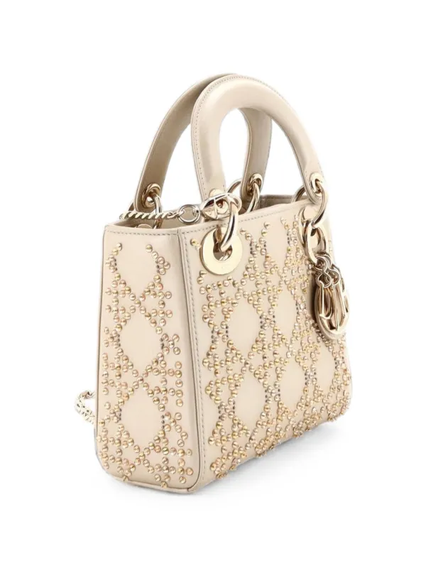Christian Dior Pre-Owned Lady Dior Chain Bag Crystal Embellished