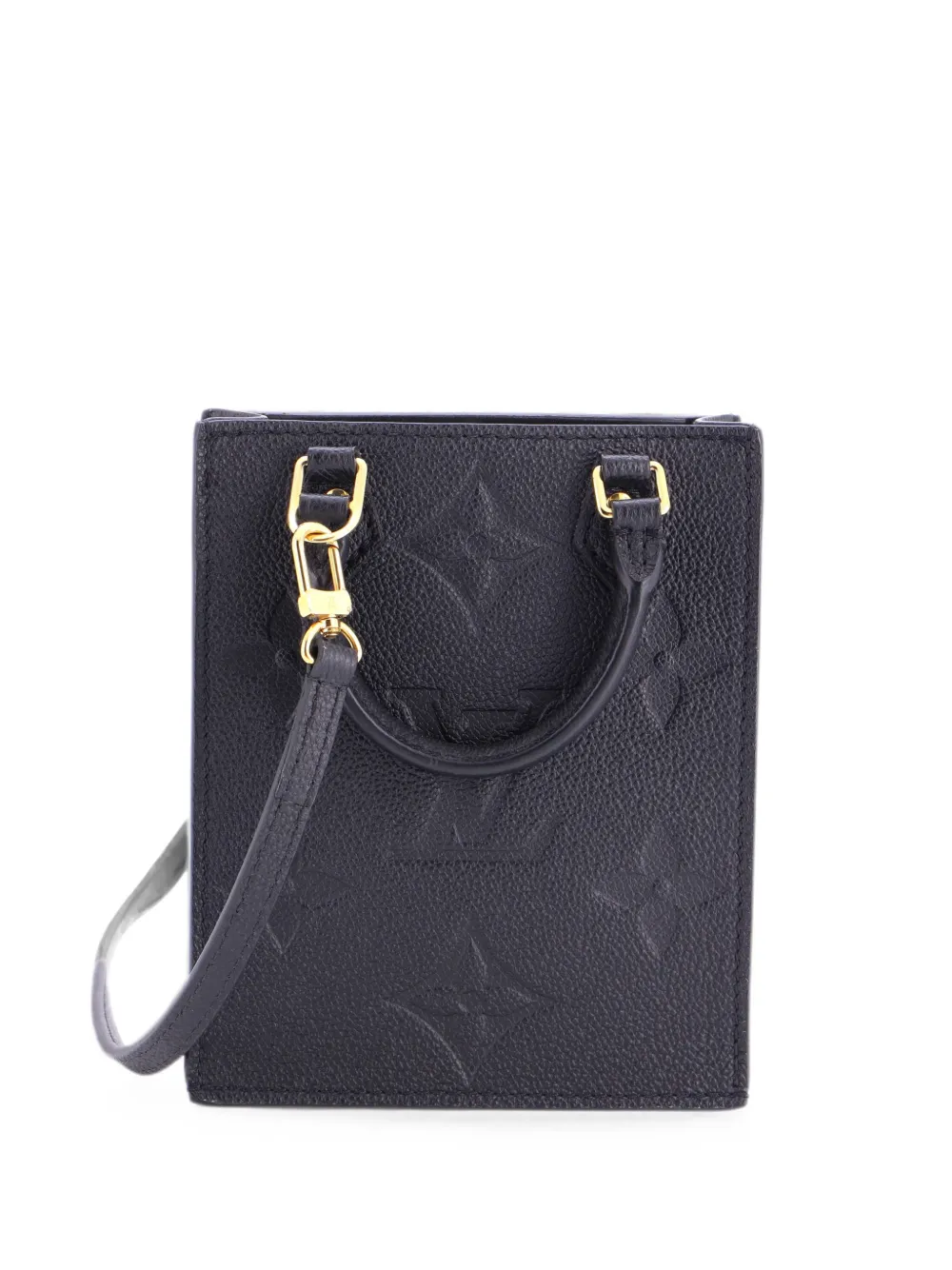 Louis Vuitton Pre-Owned Borsa a tracolla Petit Sac Plat in pelle Empreinte Monogram Giant - Nero