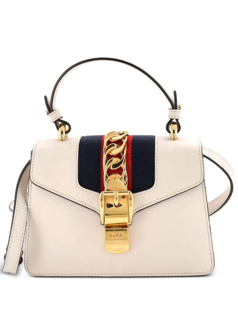 Gucci Pre-Owned Sylvie Top Handle Bag Leather Mini satchel - Weiß