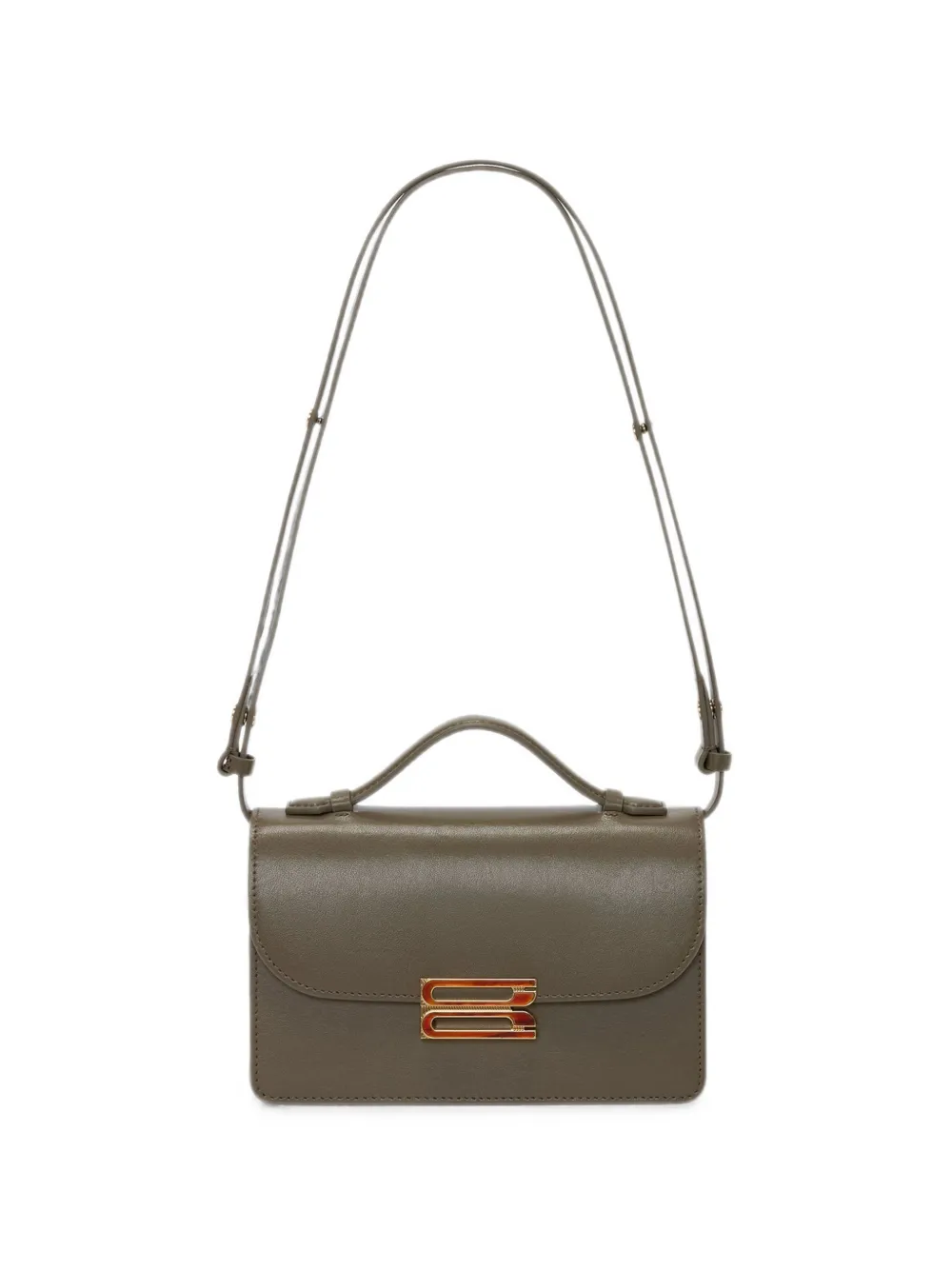 Victoria Beckham small Dorian leather cross body bag - Marrone