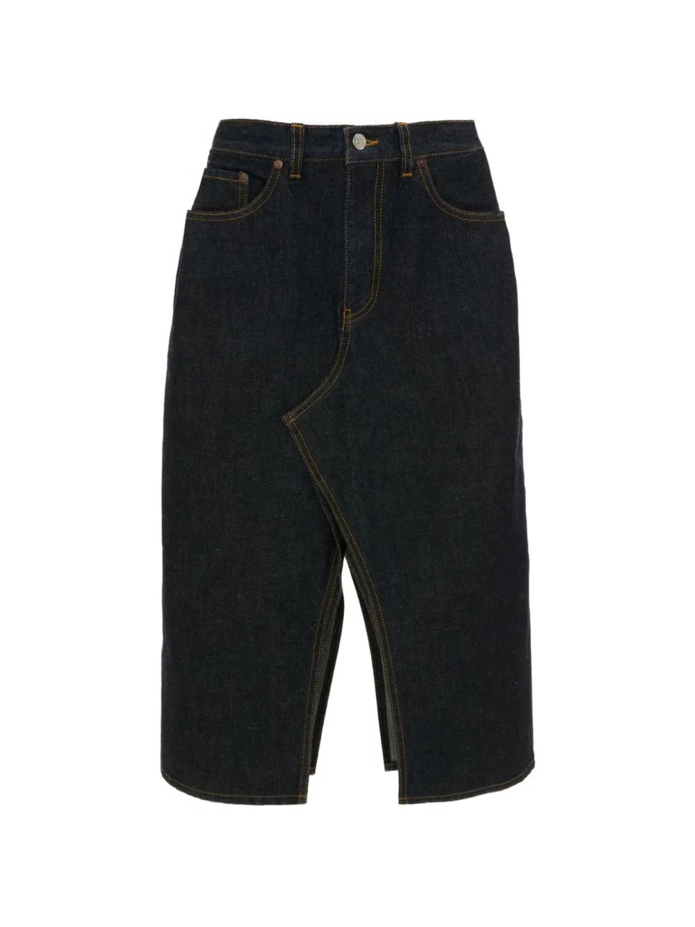 Victoria Beckham Kick Pocket pleated midi skirt - Blau