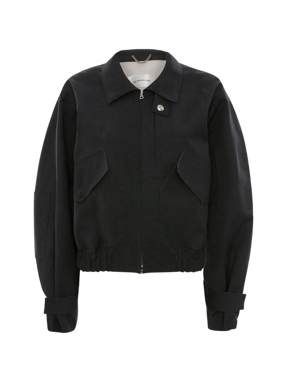 Victoria Beckham Bomberjacke mit Reißverschluss - Grau