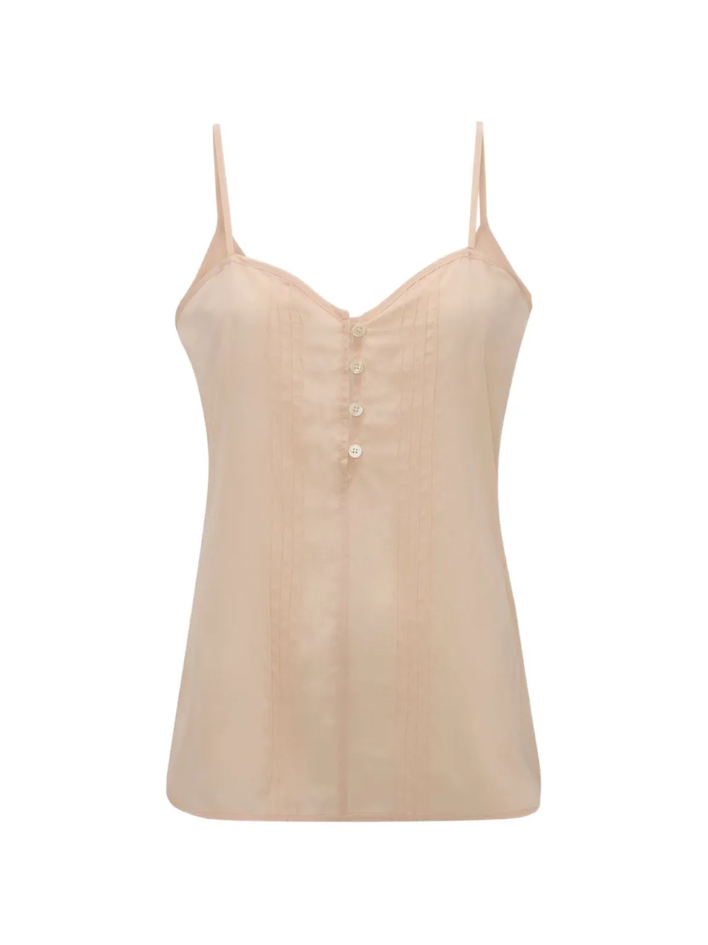 Victoria Beckham Rouleaux Pintucked Cami Top In Pink