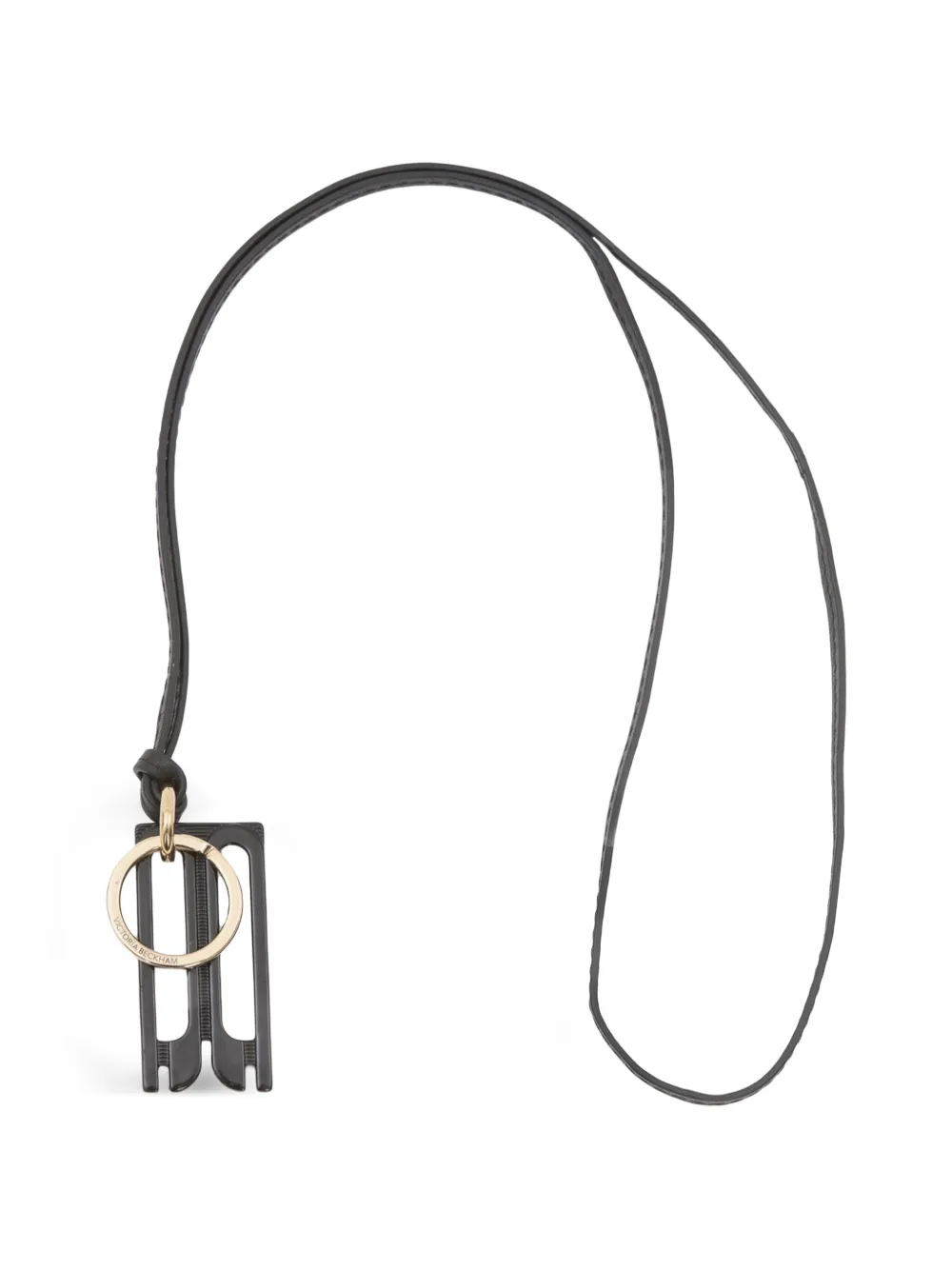 Victoria Beckham Dorian logo-plaque keyring - Schwarz
