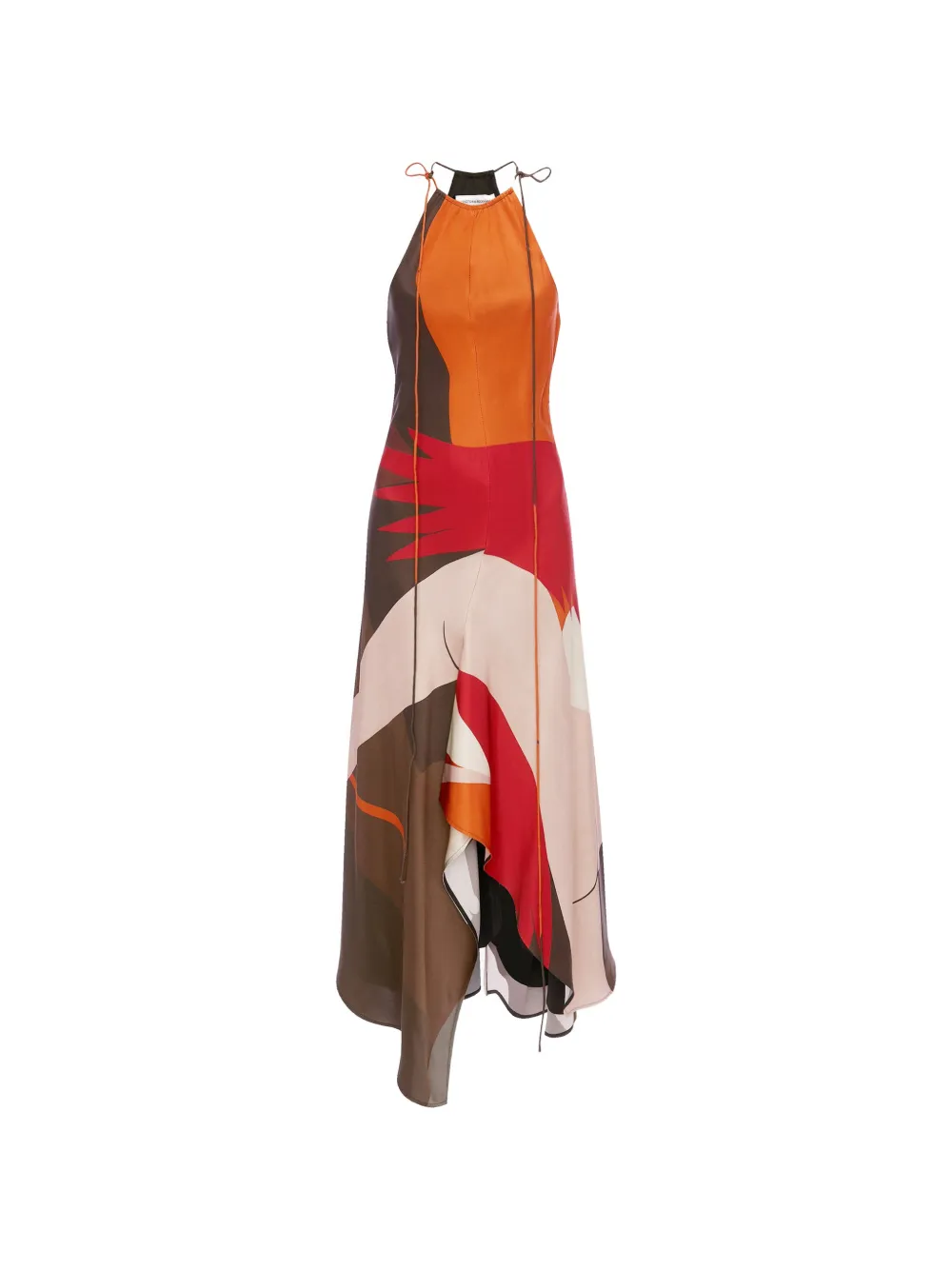 Victoria Beckham Kleid mit abstraktem Print - Braun