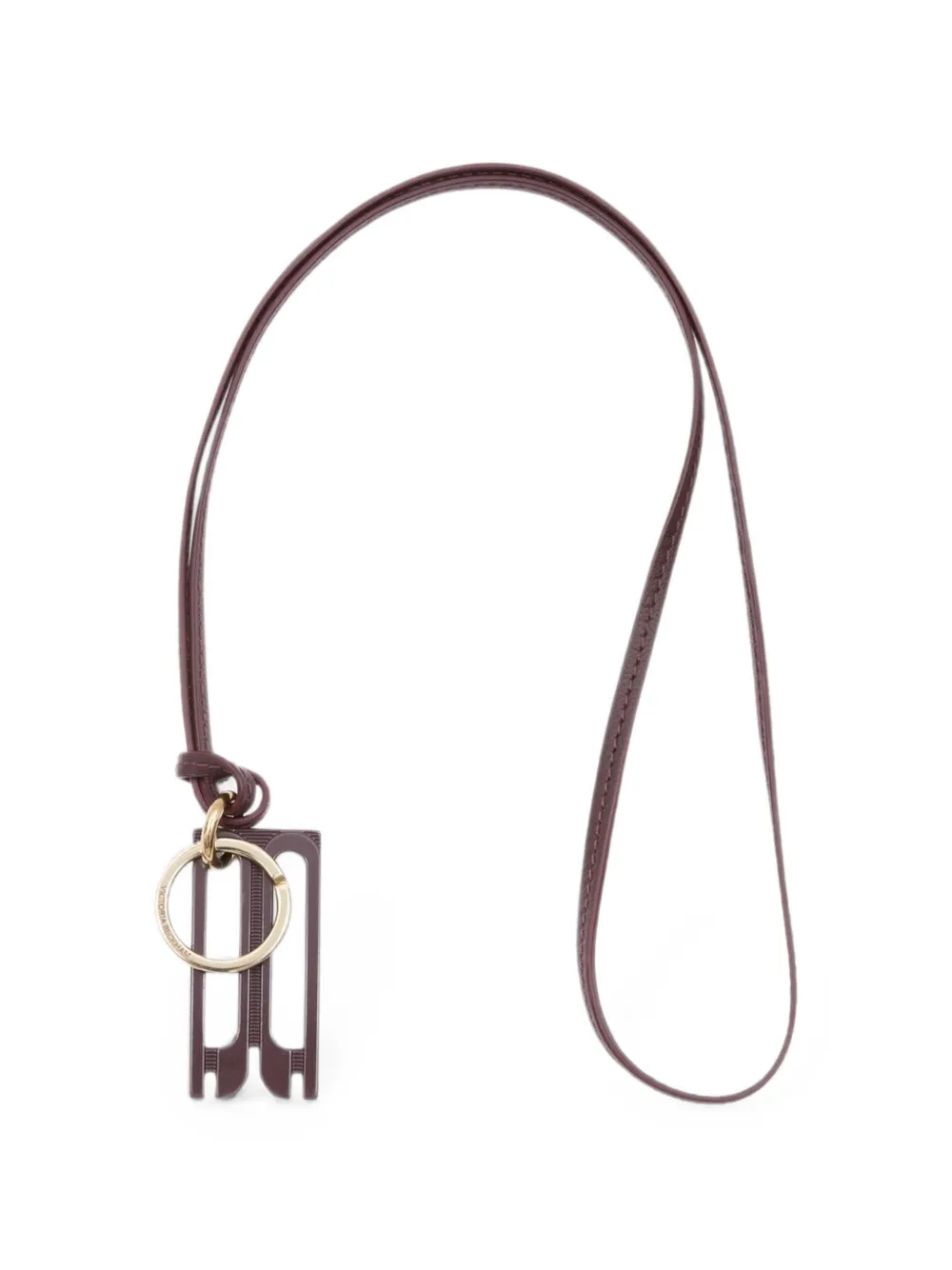 Victoria Beckham Dorian logo-plaque keyring - Rot