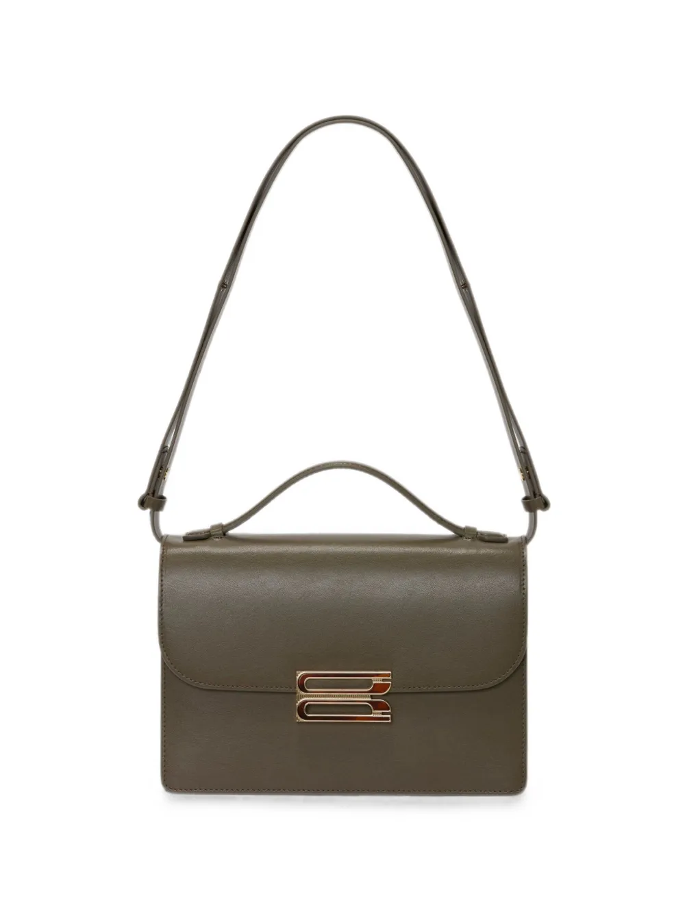 Victoria Beckham Dorian Leather Shoulder Bag In Green