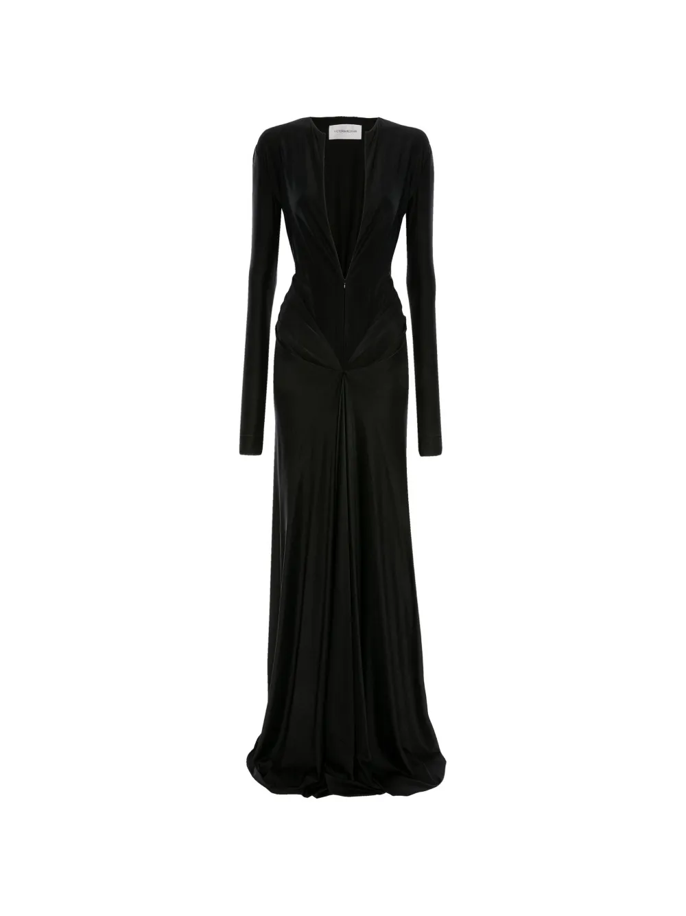 Victoria Beckham cut-out gathered gown - Nero