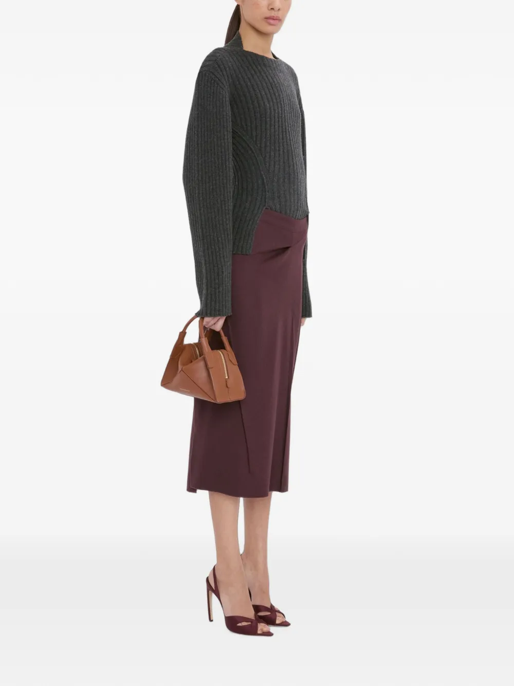 Victoria Beckham Plié mini-shopper Bruin