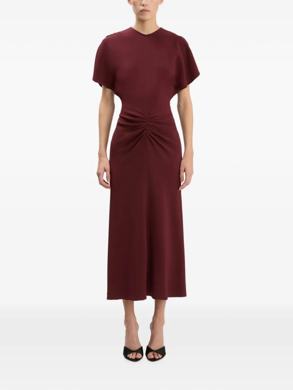 Victoria Beckham Bela Gathered Midi Dress, view 2
