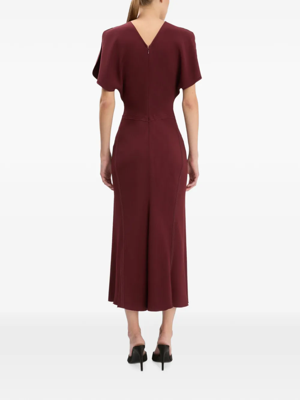 Victoria Beckham Bela Gathered Midi Dress, view 4