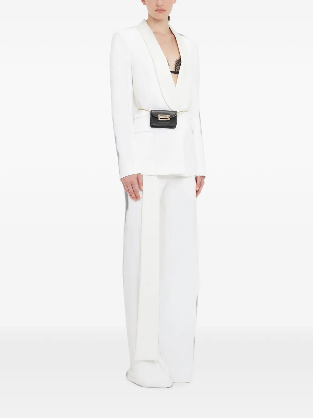 Victoria Beckham Dorian leren mini-crossbodytas Zwart