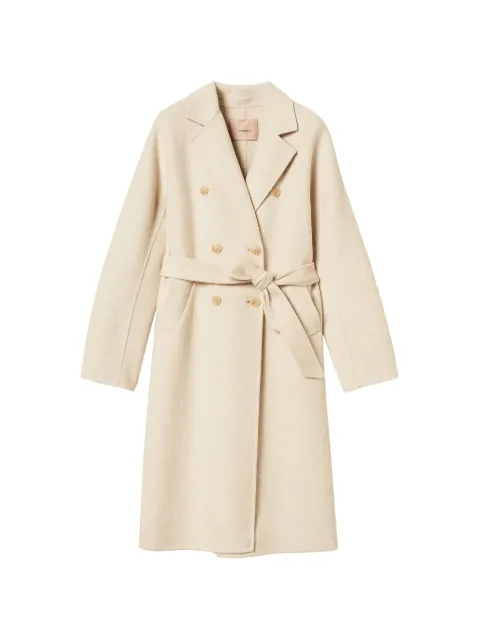 TWINSET belted double-breasted coat